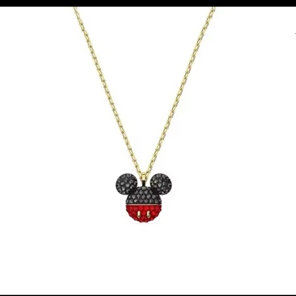 MICKEY pendant NECKLACE Titanium Steel with gold plating